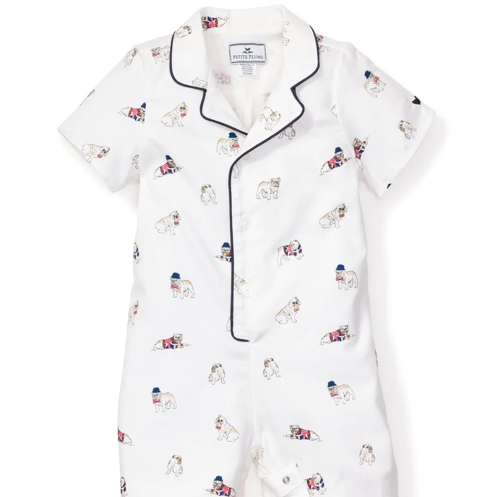 Petite Plume Romper - British Bulldog
